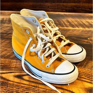 Converse high tops 4.5 men’s 6 women’s Mustard